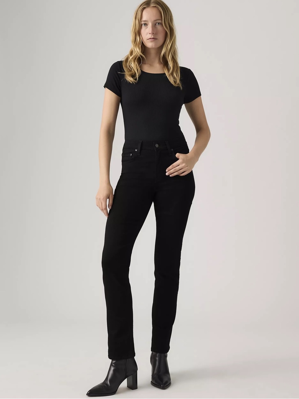 Levi’s 724 HIGH RISE STRAIGHT WOMEN'S JEANS Black Size W30 L32